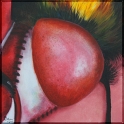Augenblick einer Fleischfliege; Acryl auf Leinwand;
30 x 30 cm